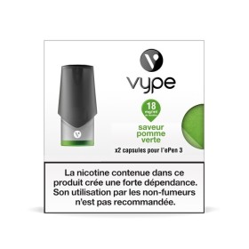 Capsule ePen 3 Saveur Pomme Verte - recharge e-liquide  - Vuse - Vype
