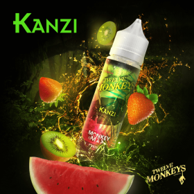 Kanzi 00mg 50ml Monkey Mix - Twelve Monkeys - Fraise Pastèque Kiwi